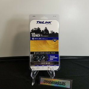 TriLink Saw Chain 2-PACK 10"  S40 25cm Fits Echo Poulan Husqvarna NEW in Package
